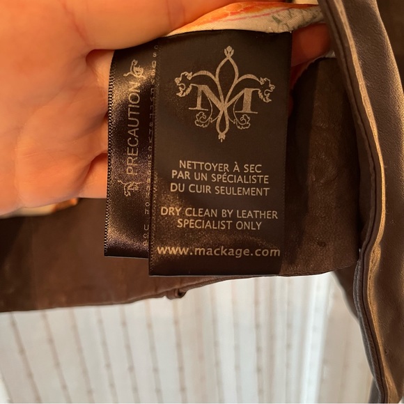 Mackage genuine leather jacket; grey; XS - Picture 3 of 5